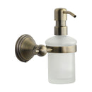 Cambridge Soap Dispenser. Wall Mounted with Frosted Glass and high quality STS pump. Matt Antique finish - CAM-SOAP-MA - Choice Handles