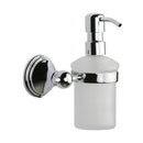Cambridge Soap Dispenser. Wall Mounted with Frosted Glass and high quality STS pump. Polished Chrome finish - CAM-SOAP-PC - Choice Handles