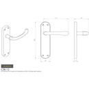Carlisle Brass - Ibra Lever On Backplate - Latch - Satin Chrome - CBL12SC - Choice Handles