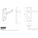 Carlisle Brass - Contract Victorian Lever on Lock Backplate - Polished Chrome - CBV30CP - Choice Handles