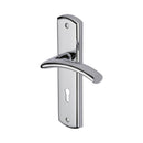 Heritage Brass Door Handle Lever Lock Centaur Design Polished Chrome finish - CEN1000-PC - Choice Handles