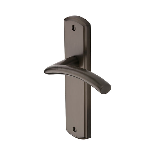 Heritage Brass Door Handle Lever Latch Centaur Design Matt Bronze finish - CEN1010-MB - Choice Handles