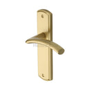 Heritage Brass Door Handle Lever Latch Centaur Design Satin Brass finish - CEN1010-SB - Choice Handles