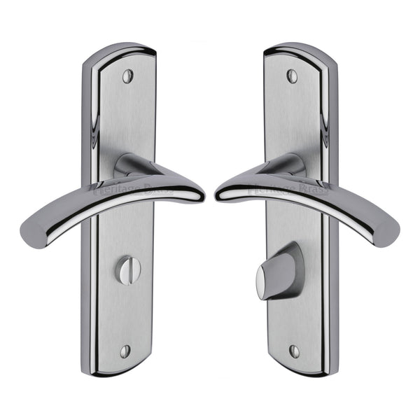 Heritage Brass Door Handle for Bathroom Centaur Design Apollo finish - CEN1030-AP - Choice Handles
