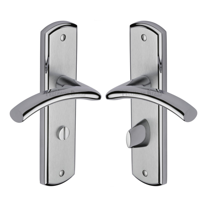 Heritage Brass Door Handle for Bathroom Centaur Design Apollo finish - CEN1030-AP - Choice Handles