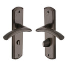 Heritage Brass Door Handle for Bathroom Centaur Design Matt Bronze finish - CEN1030-MB - Choice Handles