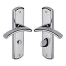 Heritage Brass Door Handle for Bathroom Centaur Design Polished Chrome finish - CEN1030-PC - Choice Handles
