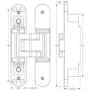Ghost 160mm Concealed Hinge Dark Bronze - CH100DB
