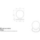 Carlisle Brass - Ball Knob Polished Brass 25mm - Polished Brass - CH6C - Choice Handles