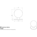 Carlisle Brass - Ball Knob Polished Chrome 30mm - Polished Chrome - CH6DCP - Choice Handles