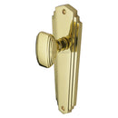 Heritage Brass Mortice Knob on Latch Plate Charlston Design Polished Brass finish - CHA1910-PB - Choice Handles