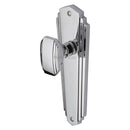 Heritage Brass Mortice Knob on Latch Plate Charlston Design Polished Chrome finish - CHA1910-PC - Choice Handles