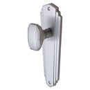 Heritage Brass Mortice Knob on Latch Plate Charlston Design Satin Chrome finish - CHA1910-SC - Choice Handles