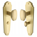 Heritage Brass Mortice Knob on Bathroom Plate Charlston Design Satin Brass finish - CHA1930-SB - Choice Handles