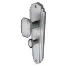 Heritage Brass Mortice Knob on Bathroom Plate Charlston Design Satin Chrome finish - CHA1930-SC - Choice Handles