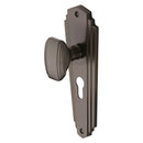 Heritage Brass Mortice Knob on Euro Profile Plate Charlston Design Matt Bronze finish - CHA1948-MB - Choice Handles