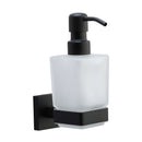 Chelsea Soap Dispenser. Wall Mounted with Frosted Glass and high quality STS pump. Black finish - CHE-SOAP-BLK - Choice Handles