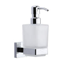 Chelsea Soap Dispenser. Wall Mounted with Frosted Glass and high quality STS pump. Polished Chrome finish - CHE-SOAP-PC - Choice Handles