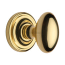 Heritage Brass Mortice Knob on Rose Chelsea Design Polished Brass finish - CHE7373-PB - Choice Handles