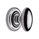 Heritage Brass Mortice Knob on Rose Chelsea Design Polished Chrome finish - CHE7373-PC - Choice Handles
