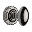 Heritage Brass Mortice Knob on Rose Chelsea Design Polished Nickel finish - CHE7373-PNF - Choice Handles