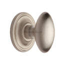 Heritage Brass Mortice Knob on Rose Chelsea Design Satin Nickel finish - CHE7373-SN - Choice Handles