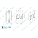 Eurospec - Ceam 3D Concealed Hinge 1130 - Matt Black Varnish - CI001130VNO00 - Choice Handles