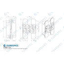 Eurospec - Ceam 3D Concealed Hinge 1131 - Black Nickel - CI001131NNE00 - Choice Handles