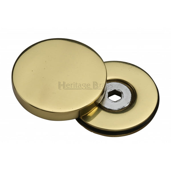 Heritage Brass Bolt Cover to conceal metal fasteners Polished Brass finish
 - COV-12-PB - Choice Handles