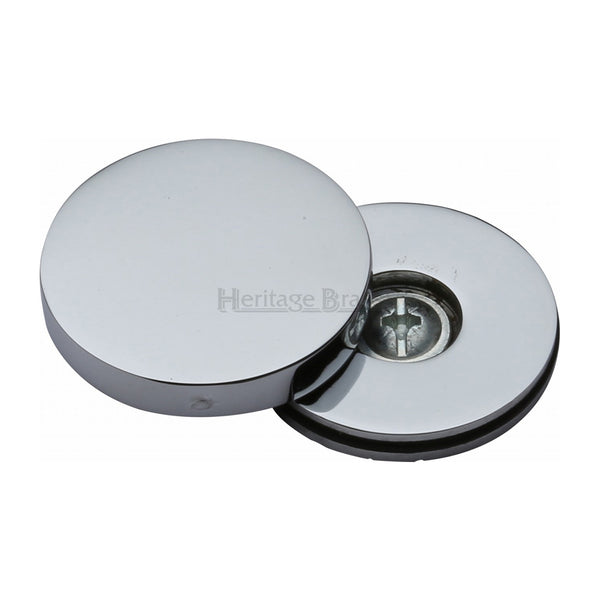 Heritage Brass Bolt Cover to conceal metal fasteners Polished Chrome finish
 - COV-12-PC - Choice Handles