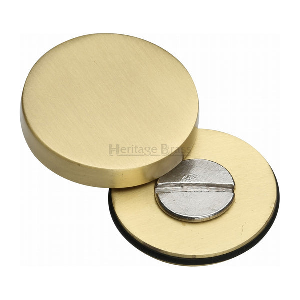 Heritage Brass Bolt Cover to conceal metal fasteners Satin Brass finish
 - COV-12-SB - Choice Handles