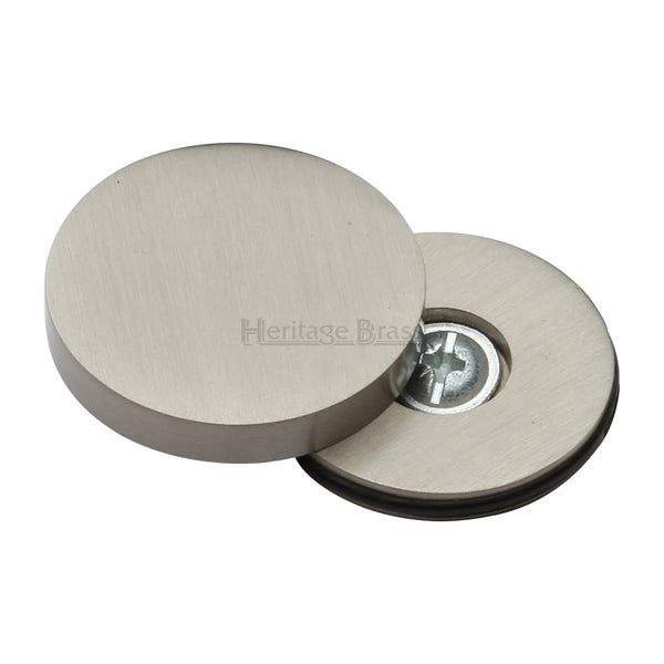 Heritage Brass Bolt Cover to conceal metal fasteners Satin Nickel finish
 - COV-12-SN - Choice Handles