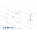 Eurospec - Stainless Steel Solid Mitred Pull Handle  - Satin Stainless Steel - CPM1096SSS - Choice Handles