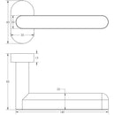 CR-101 Black Multi Point Oval Rose Door Handle - CR-101C4MB - Choice Handles