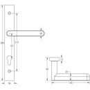 CR-101 Black Multi Point Backplate Door Handle - CR-101G4MB - Choice Handles
