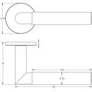 CR-102 Satin Brass Unsprung Round Rose Door Handle - CR-102A2SB - Choice Handles