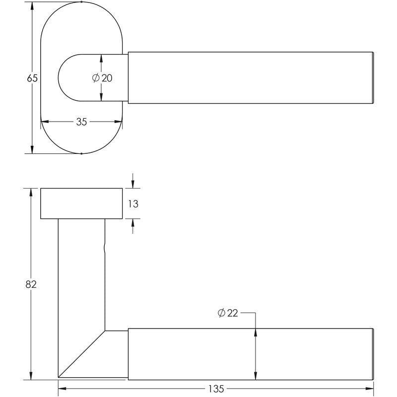 CR-102 Antique Brass Multi Point Oval Rose Door Handle - CR-102C4AB - Choice Handles