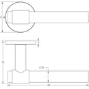 CR-103 Satin Stainless Steel  Unsprung Round Rose Door Handle - CR-103A2SSS - Choice Handles
