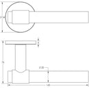 CR-103 Dark Bronze Unsprung Round Rose Door Handle - CR-103A2DB - Choice Handles