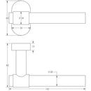 CR-103 Satin Brass Multi Point Oval Rose Door Handle - CR-103C4SB - Choice Handles