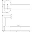 CR-103 Satin Stainless Steel Multi Point Oval Rose Door Handle - CR-103C4SSS - Choice Handles
