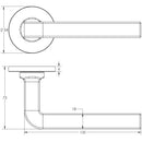 CR-104 Satin Stainless Steel  Sprung Round Rose Door Handle - CR-104A1SSS - Choice Handles