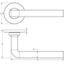 CR-104 Satin Stainless Steel  Unsprung Round Rose Door Handle - CR-104A2SSS - Choice Handles