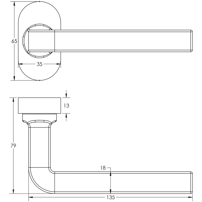 CR-104 Antique Brass Multi Point Oval Rose Door Handle - CR-104C4AB - Choice Handles