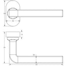 CR-104 Black Multi Point Oval Rose Door Handle - CR-104C4MB - Choice Handles