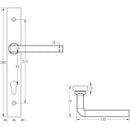 CR-104 Satin Brass Multi Point Backplate Door Handle - CR-104G4SB - Choice Handles