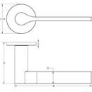 CR-105 Antique Brass Fixed Dead Round Rose Door Handle - CR-105A3AB - Choice Handles