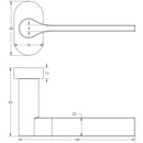 CR-105 Antique Brass Multi Point Oval Rose Door Handle - CR-105C4AB - Choice Handles