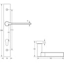 CR-105 Satin Stainless Steel Multi Point Backplate Door Handle - CR-105G4SSS - Choice Handles