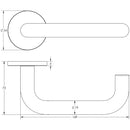 CR-106 Dark Bronze Unsprung Round Rose Door Handle - CR-106A2DB - Choice Handles